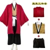 perruque de costume de cosplay anime tsugikuni yoriichi, kimono de fête d'halloween