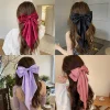 Pinces à cheveux en satin avec nœud papillon pour femmes et filles, barrettes élégantes, ruban surdimensionné, épingle à cheveux nœud papillon, pinces à ressort, queue de cheval, accessoires pour cheveux Pinces à cheveux en satin avec nœud papillon pour femmes et filles, barrettes élégantes, ruban surdimensionné, épingle à cheveux nœud papillon, pinces à ressort, queue de cheval, accessoires pour cheveux