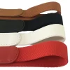 ceinture fine en pu pour femmes, noir et blanc, ceinture élastique, accessoires de déclin, double structure en métal, offre spéciale