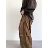 pantalon tombant japonais pour hommes, rétro, taille haute, amincissant, droit, jambes larges, ample, décontracté, automne et hiver