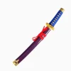 aizen kunitoshi katana wakizashi tanto – épée peinte en bois massif, lame adaptée à l'entraînement, accessoires d'armes de cosplay non tranchants, 53cm