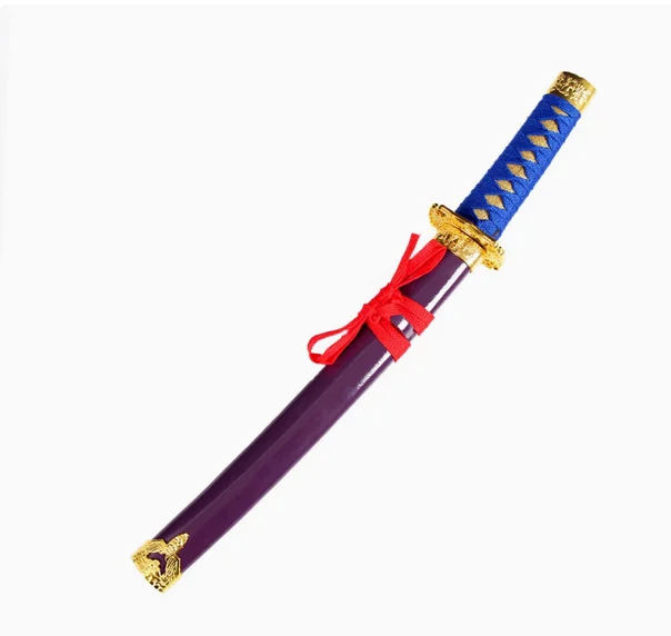 aizen kunitoshi katana wakizashi tanto – épée peinte en bois massif, lame adaptée à l'entraînement, accessoires d'armes de cosplay non tranchants, 53cm aizen kunitoshi katana wakizashi tanto – épée peinte en bois massif, lame adaptée à l'entraînement, accessoires d'armes de cosplay non tranchants, 53cm