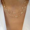 collier ras du cou rétro en pierres précieuses en cristal arc en ciel pour femmes, chaîne de clavicule simple, bijoux, accessoires de vêtements à la mode