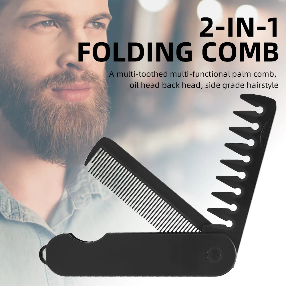 peignes de poche pliants portables multifonctions, peigne à tête d'huile à dents larges, peignage de barbe, barbier, tondeuse à cheveux, outils de coiffure peignes de poche pliants portables multifonctions, peigne à tête d'huile à dents larges, peignage de barbe, barbier, tondeuse à cheveux, outils de coiffure