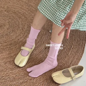 Chaussettes de style japonais Tabi Parker pour femmes, Lolita, bonbons sucrés, document, kimono séparé, tong, deux doigts, kawaii, été Chaussettes de style japonais Tabi Parker pour femmes, Lolita, bonbons sucrés, document, kimono séparé, tong, deux doigts, kawaii, été