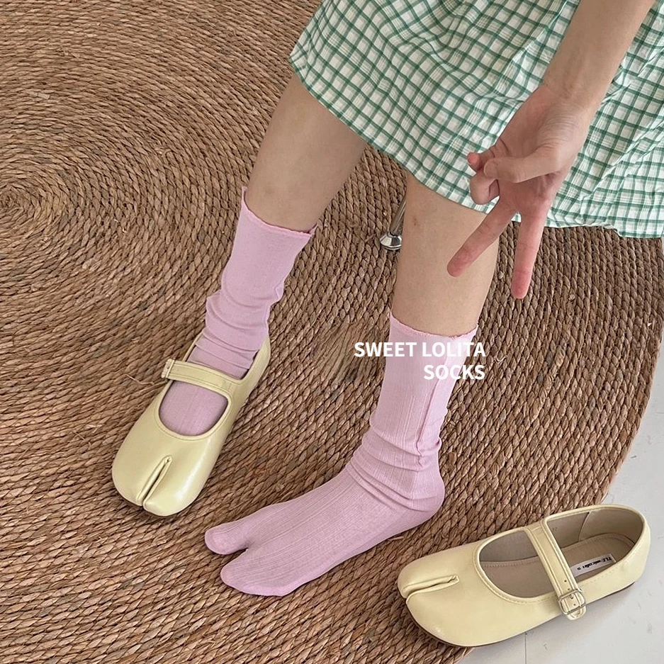 Chaussettes de style japonais Tabi Parker pour femmes, Lolita, bonbons sucrés, document, kimono séparé, tong, deux doigts, kawaii, été Chaussettes de style japonais Tabi Parker pour femmes, Lolita, bonbons sucrés, document, kimono séparé, tong, deux doigts, kawaii, été