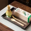 ensemble de 4 fouets matcha, brosse à thé en bambou, support de fouet en céramique, cuillère à thé en bois, outils de fabrication de thé pour la maison, bricolage