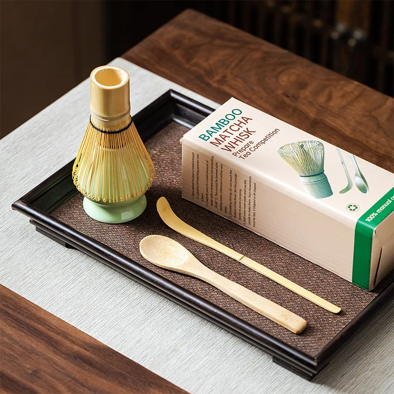 ensemble de 4 fouets matcha, brosse à thé en bambou, support de fouet en céramique, cuillère à thé en bois, outils de fabrication de thé pour la maison, bricolage ensemble de 4 fouets matcha, brosse à thé en bambou, support de fouet en céramique, cuillère à thé en bois, outils de fabrication de thé pour la maison, bricolage