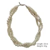 fyuan – colliers ras du cou en perles torsadées de style coréen pour femmes, colliers géométriques, accessoires de bijoux de mariée pour mariage