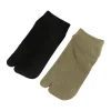 chaussettes respirantes en coton japonais unisexe pour hommes, chaussettes à deux orteils fendues tabi, tongs, bonneterie