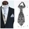 craings.com pré noué ascot aught pour hommes, satin, décontracté, paisley, stripe ascots, président, ktie, formel, glaaugé, hong kong noeud noeud