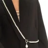Collier long de perles de déclaration coréenne pour les femmes, bijoux de pendentif de personnalité Collier long de perles de déclaration coréenne pour les femmes, bijoux de pendentif de personnalité