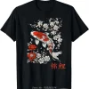 Unique Oriental Koi T-shirt surdimensionné Sakura Design vêtements pour hommes été coton T-shirt Camisetas Ropa De Mujer Fitness T-shirt Unique Oriental Koi T-shirt surdimensionné Sakura Design vêtements pour hommes été coton T-shirt Camisetas Ropa De Mujer Fitness T-shirt