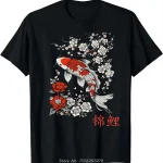 Unique Oriental Koi T-shirt surdimensionné Sakura Design vêtements pour hommes été coton T-shirt Camisetas Ropa De Mujer Fitness T-shirt Unique Oriental Koi T-shirt surdimensionné Sakura Design vêtements pour hommes été coton T-shirt Camisetas Ropa De Mujer Fitness T-shirt