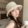 casquette seau à carreaux d'été japonaise, chapeau de soleil à carreaux bouclés à séchage rapide, casquette de pêcheur pliable avec nœud pour femmes