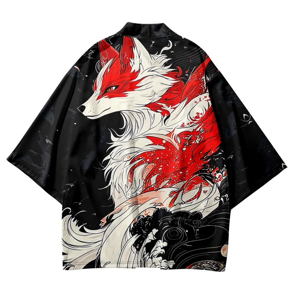 kimono japonais imprimé dessin animé haori pour hommes et femmes, robe de plage, streetwear, cardigan, chemises, vêtements pour femmes, mode 2025 kimono japonais imprimé dessin animé haori pour hommes et femmes, robe de plage, streetwear, cardigan, chemises, vêtements pour femmes, mode 2025