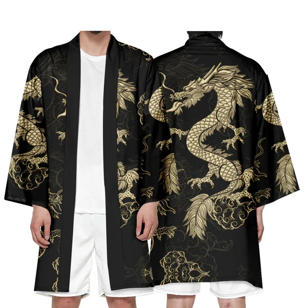 Cardigan Dragon chinois Harajuku, Kimono Long pour femmes et hommes, rue japonaise, samouraï, Cosplay Yukata, hauts surdimensionnés 6XL Cardigan Dragon chinois Harajuku, Kimono Long pour femmes et hommes, rue japonaise, samouraï, Cosplay Yukata, hauts surdimensionnés 6XL
