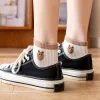 5 paires de chaussettes à la cheville en forme d'ours en peluche, chaussettes courtes confortables et mignonnes, bas et bonneterie pour femmes