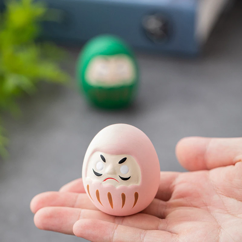 poupée daruma en céramique japonaise, artisanat porte bonheur, ornement de fortune, paysage, décoration de maison, accessoires miniatures, cadeaux poupée daruma en céramique japonaise, artisanat porte bonheur, ornement de fortune, paysage, décoration de maison, accessoires miniatures, cadeaux