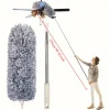 plumeau pliable rétractable pour la maison – plumeau lavable en fibre sans perte, idéal pour la poussière sous le lit et les tissus d'araignées
