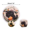 ventilateur pliant portable de dessin animé, ventilateur pliable créatif kawaii, ventilateur à main d'été cool, disque volant, ventilateur de poche en tissu, cadeaux pour enfants