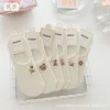 chaussettes femmes jolies chaussettes ensemble de chaussettes blanches respirantes polyvalentes pour femmes, chaussettes parker, bas de rinçage en coton, motif de dessin animé mignon, été, 10 paires
