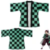 costume de cosplay anime kimonos kochou shinobu pour femmes, hommes et enfants, haori kimetsu no yaiba kamado tanjirou, costume de famille d'été