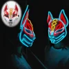 masque de cosplay de film, masque de renard d'anime japonais, masque d'animal, masque à thème de jeu, masque d'horreur d'halloween, accessoires de maison hantée
