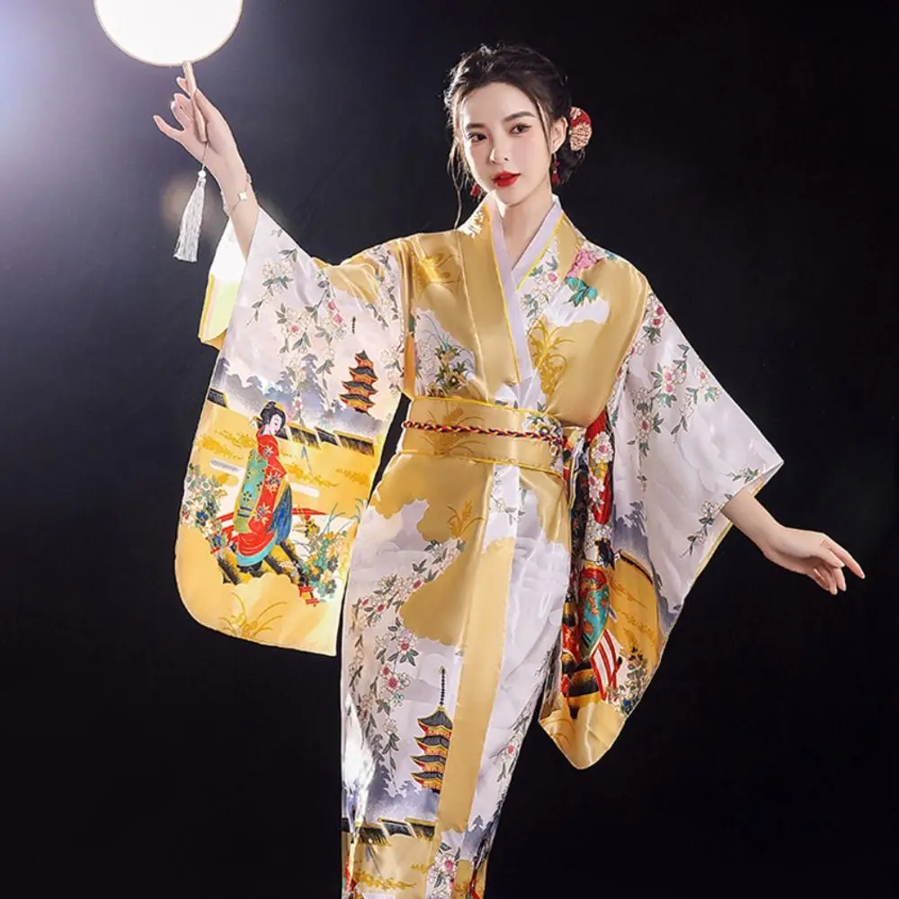 costume de cosplay kimono japonais traditionnel imprimé floral élégance sakura fille robe kimono style asiatique japonais costume de cosplay kimono japonais traditionnel imprimé floral élégance sakura fille robe kimono style asiatique japonais
