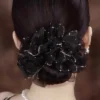 cravates pour cheveux avec ruban élégant pour femmes, accessoires pour cheveux, vêtements de sauna français, fleur de sauna, mode premium
