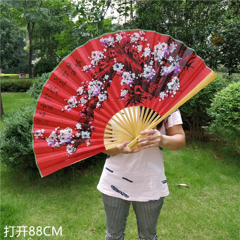grand éventail suspendu en tissu à main en bambou, super grand, pour salon, cinéma chinois, accessoire de tournage, cadeaux de mariage, célébration grand éventail suspendu en tissu à main en bambou, super grand, pour salon, cinéma chinois, accessoire de tournage, cadeaux de mariage, célébration