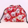 boîte à déjeuner à cordon imprimé chat japonais, sac de rangement pour voyage pique nique portable facile à laver bento boîte à déjeuner fourre tout