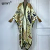 winyi cardigan kimono imprimé style bohème, vêtement de plage, ample, robe de soirée, kaftan