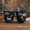 tasse à thé peinte à la main de style japonais, petite tasse en céramique, cuisine