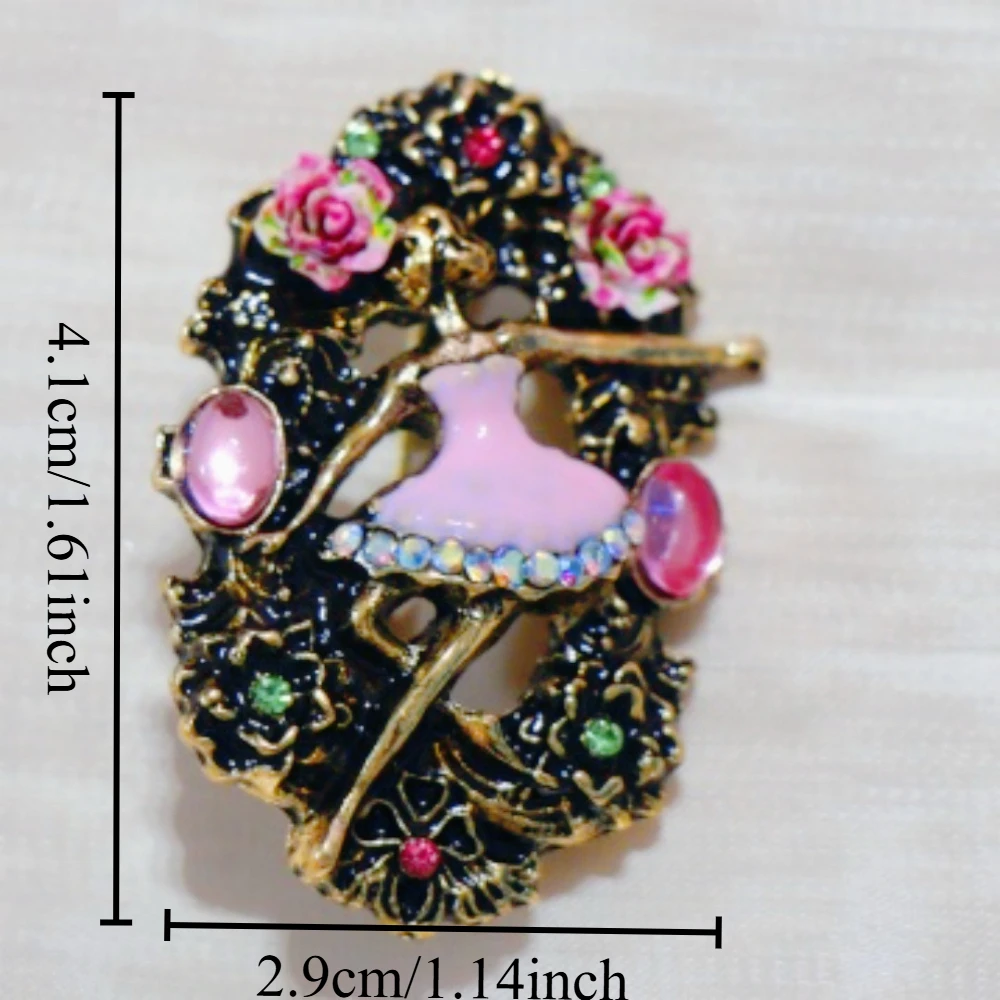 broche de danseuse ajourée de beauté de luxe baroque pour hommes et femmes, accessoires de bijoux, mariage, vacances, fête, couple, cadeau surprise broche de danseuse ajourée de beauté de luxe baroque pour hommes et femmes, accessoires de bijoux, mariage, vacances, fête, couple, cadeau surprise