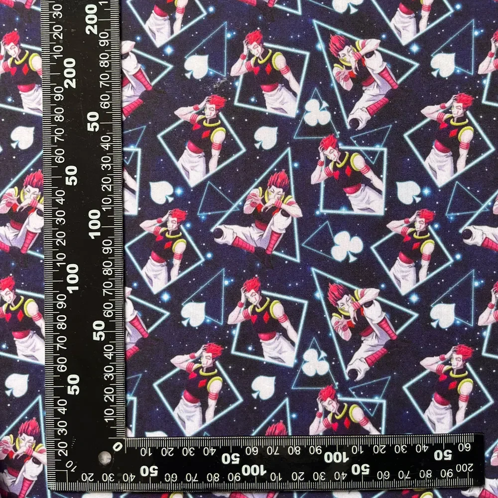 tissu hisoka de chasseur à temps plein, étoffe de dessin animé, en polyester et coton, couture à la main, patchwork imprimé tissu hisoka de chasseur à temps plein, étoffe de dessin animé, en polyester et coton, couture à la main, patchwork imprimé