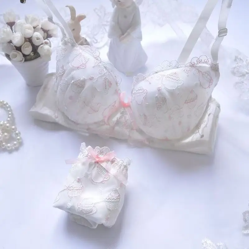 sous vêtements japonais pour filles, soutien gorge confortable et respirant brodé, doux et sexy sous vêtements japonais pour filles, soutien gorge confortable et respirant brodé, doux et sexy