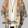 2025 kimono japonais pour hommes traditionnel japonais relief culture robe imprimée yukata vêtements japonais décontracté kimono ample