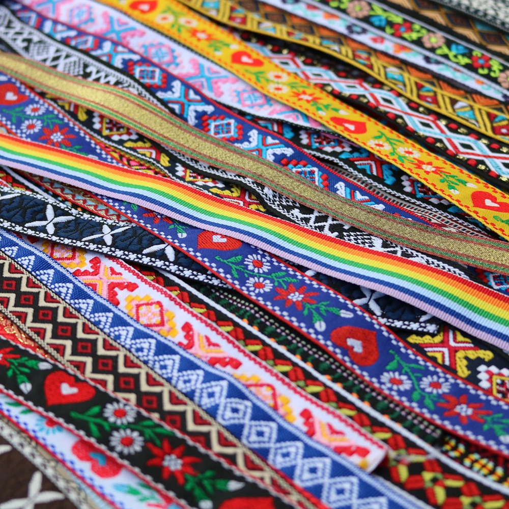 ruban de dentelle de broderie ethnique vintage, garniture boho, accessoires de sac bricolage everthe, brodé, cent styles, 5 yards, 16 ~ 25mm, 5/8, 1 po ruban de dentelle de broderie ethnique vintage, garniture boho, accessoires de sac bricolage everthe, brodé, cent styles, 5 yards, 16 ~ 25mm, 5/8, 1 po