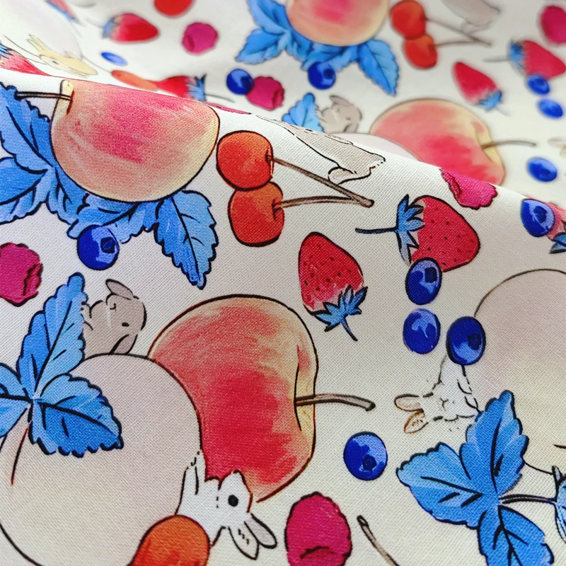 tissu en coton imprimé lapin de dessin animé, vêtements pour bébé, cheongsam, décoration de la maison, année du lapin, vêtements pour enfants tissu en coton imprimé lapin de dessin animé, vêtements pour bébé, cheongsam, décoration de la maison, année du lapin, vêtements pour enfants