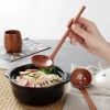 cuillère à soupe japonaise en bois, louches de cuisine, grande cuillère à ramen japonaise, passoire à pot chaud, ustensiles de cuisine recyclables