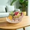 panier de rangement en forme d'éventail de style japonais, panier de rangement polyvalent décoratif fait à la main, panier en corde de papier écologique