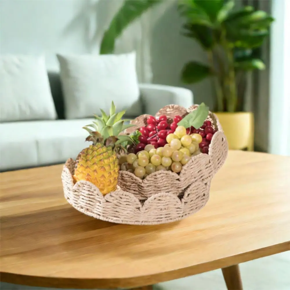 panier de rangement en forme d'éventail de style japonais, panier de rangement polyvalent décoratif fait à la main, panier en corde de papier écologique panier de rangement en forme d'éventail de style japonais, panier de rangement polyvalent décoratif fait à la main, panier en corde de papier écologique