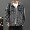 Veste en jean rétro pour homme, manteau de moto basique, Streetwear, Bomber, veste de Cowboy, manteaux décontractés