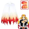 rengoku kyojflats cosplay kimono uniforme avec leggings, anime demon slayer, everak kimetsu no yaiba cape, tenue de ixpour enfants et adultes