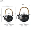 théière japonaise en céramique peinte à la main, pot simple, théière filtrée à la main, théière kung fu créative, service à thé domestique, infuseur à thé
