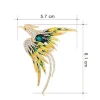 broche phénix exquise et à la mode, 1 pièce, accessoires de bijoux créatifs rétro animaux, cadeau tendance de fête, vente en gros, 2025