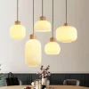 Lampes suspendues en verre minimalistes nordiques lampes suspendues LED japonaises pour salle à manger salon cuisine lampe de chevet décoration de la maison