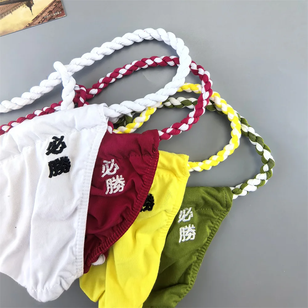 corde japonaise hommes coton string sous vêtements taille basse sexy sumo string mâle broderie lettre grande taille culotte corde japonaise hommes coton string sous vêtements taille basse sexy sumo string mâle broderie lettre grande taille culotte