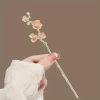 Épingle à cheveux élégante en forme de fleur de cerisier, en alliage japonais, avec motif floral rose, parfaite pour les petits pains hauts, occasions formelles de style hanfu